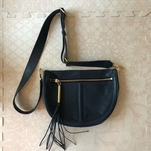 ELIZABETH & JAMES Scott Moon Mini Leather Crossbod